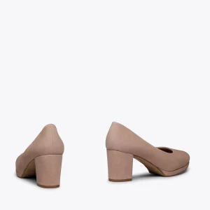 en vente MiMaO ShopOnline URBAN PLATEFORME – Chaussure à Plateforme NUDE à Talon Moyen 15