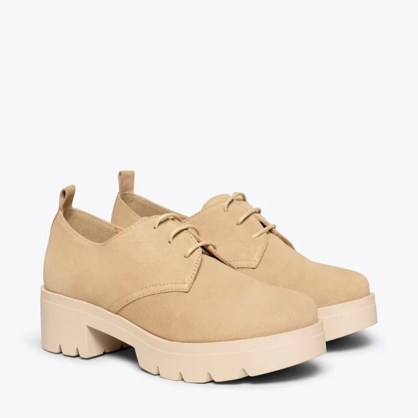 en ligne vente MiMaO ShopOnline CANDEM – Chaussures à Lacets Avec Talon Et Plateforme BEIGE 3