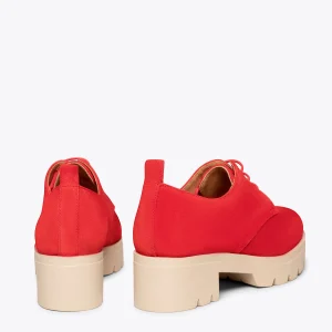 MiMaO ShopOnline CANDEM – Chaussures à Lacets Avec Talon Et Plateforme ROUGE guranteed de qualité 16