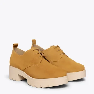 MiMaO ShopOnline CANDEM – Chaussures à Lacets Avec Talon Et Plateforme CAMEL magasin france 12