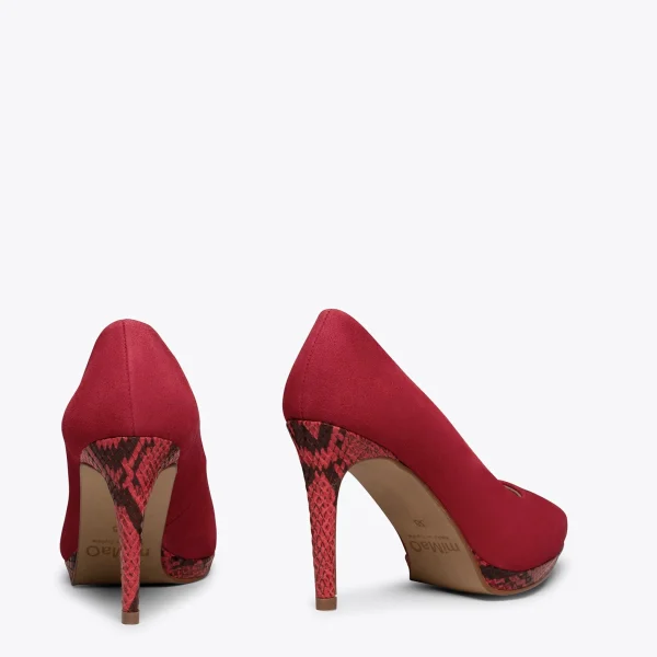 acheter MiMaO ShopOnline GLAM – Chaussure ROUGE Avec Talon Aiguille Animal Print 5