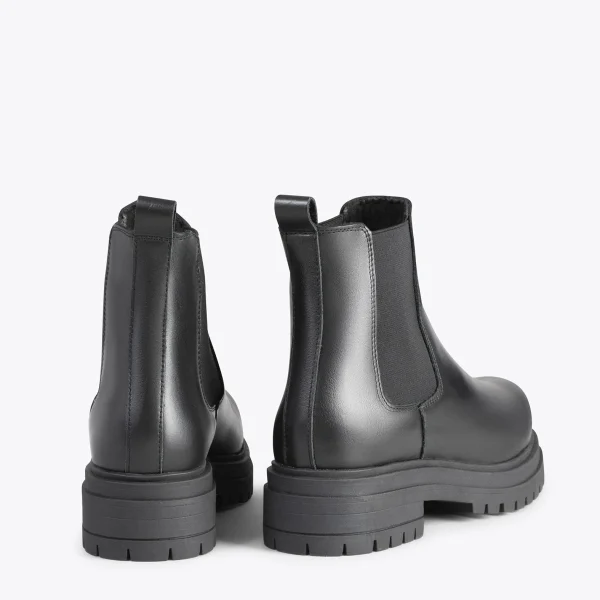 MiMaO ShopOnline LEEDS – Bottines En Cuir Avec Plateforme NOIR marques de renommée 4