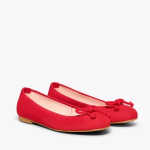 soldes MiMaO ShopOnline BALLET – Ballerine ROUGE Pour Femme Avec Nœud 12