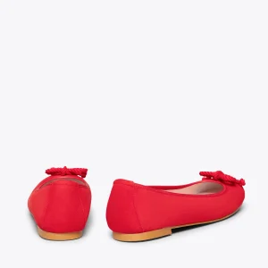 soldes MiMaO ShopOnline BALLET – Ballerine ROUGE Pour Femme Avec Nœud 16