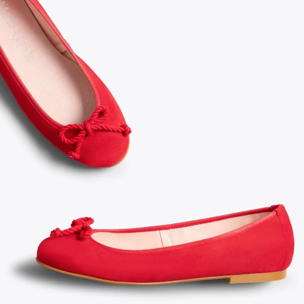 soldes MiMaO ShopOnline BALLET – Ballerine ROUGE Pour Femme Avec Nœud 4