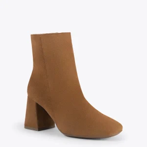 MiMaO ShopOnline PARIS – Bottines à Talon Bloc Et Bout Carré CAMEL Boutique 15