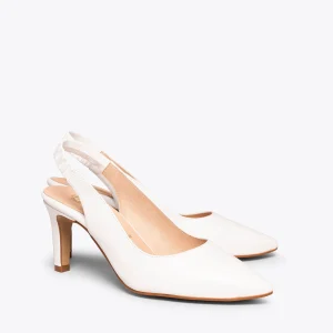 marques pas cher MiMaO ShopOnline COCKTAIL – Chaussure Talon Ouvert BLANC Et à Talon Aiguille 12