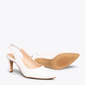 marques pas cher MiMaO ShopOnline COCKTAIL – Chaussure Talon Ouvert BLANC Et à Talon Aiguille 20