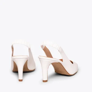 marques pas cher MiMaO ShopOnline COCKTAIL – Chaussure Talon Ouvert BLANC Et à Talon Aiguille 16