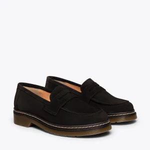 grande qualité MiMaO ShopOnline BRIXTON – Mocassin Cuir NOIR Avec Détail En Forme De Masque 12