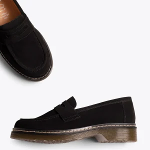 grande qualité MiMaO ShopOnline BRIXTON – Mocassin Cuir NOIR Avec Détail En Forme De Masque 14