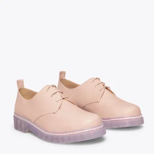 Livraison Standard/Rapide MiMaO ShopOnline ANGLAIS- Chaussure à Lacets Pour Femme NUDE 12