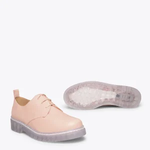 Livraison Standard/Rapide MiMaO ShopOnline ANGLAIS- Chaussure à Lacets Pour Femme NUDE 20