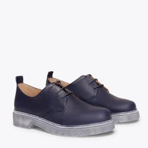 à prix d'occasion MiMaO ShopOnline ANGLAIS- Chaussure à Lacets Pour Femme BLEU MARINE 12