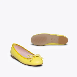 MiMaO ShopOnline SEÑORITA – Ballerine JAUNE à Lacets magasin en ligne france 17