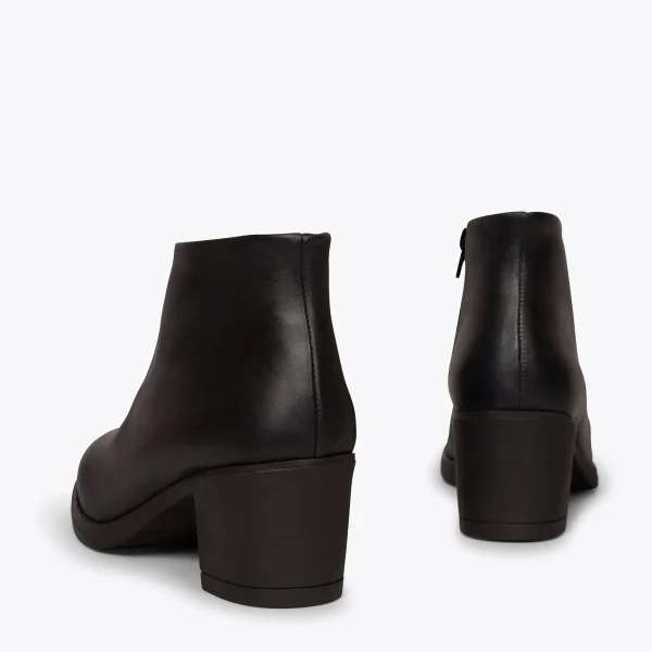 MiMaO ShopOnline BASIC – Bottines NOIR Basiques à Talon Large Et Décolleté En V nouvelle saison 4