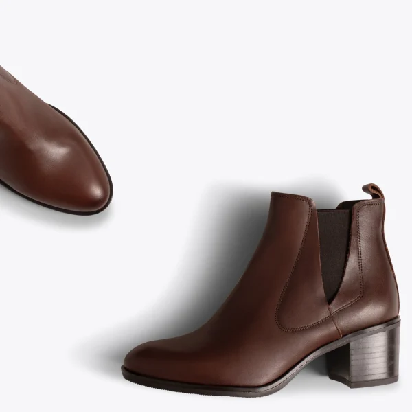 MiMaO ShopOnline LONDON – Bottines MARRON à Talon Style Chelsea pas cher marque 3