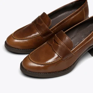 jusqu'à MiMaO ShopOnline MOKKA – Mocassin MARRON Pour Femme à Talon 16