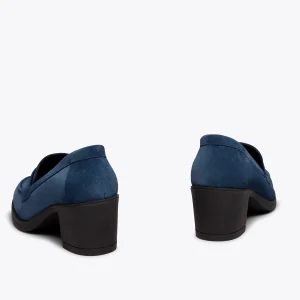 à prix d'occasion MiMaO ShopOnline MOKKA – Mocassin BLEU Pour Femme à Talon 18