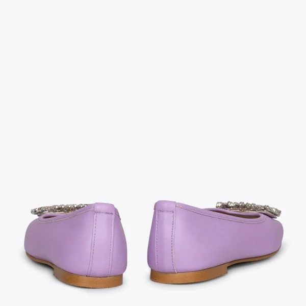 beauté MiMaO ShopOnline BIJOU – Chaussures Plates Avec Broche LILAS 4