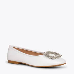 MiMaO ShopOnline BIJOU – Chaussures Plates Avec Broche BLANC magasin solde 15