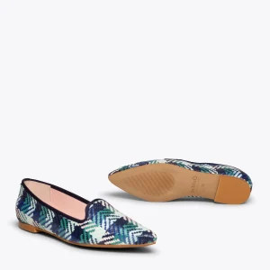 site soldes MiMaO ShopOnline SLIPPER – Slippers En Raphia BLEU/VERT Pour Femme 20