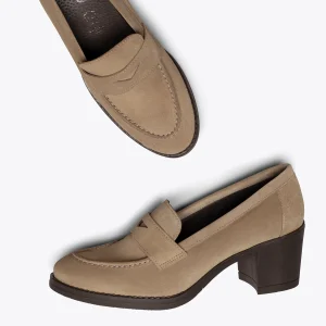 magasin MiMaO ShopOnline MOKKA – Mocassin TAUPE Pour Femme à Talon 14