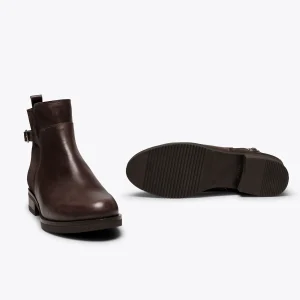 MiMaO ShopOnline DUO – Bottines Plates CHOCOLAT Avec Cuir Combiné guranteed de qualité 16