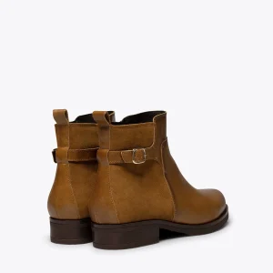 Meilleur Prix Garanti MiMaO ShopOnline DUO – Bottines Plates CAMEL Avec Cuir Combiné 14