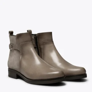 REMISE allant MiMaO ShopOnline DUO – Bottines Plates TAUPE Avec Cuir Combiné 10