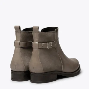 REMISE allant MiMaO ShopOnline DUO – Bottines Plates TAUPE Avec Cuir Combiné 14