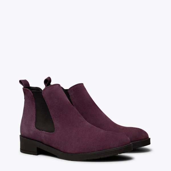 site soldes MiMaO ShopOnline PICADILLY – Bottines Chelsea AUBERGINE Pour Femme 3