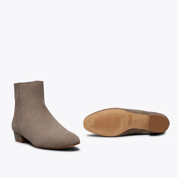 vente pas cher MiMaO ShopOnline CITY – Bottine à Talon Bas TAUPE 6