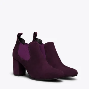 De Qualité MiMaO ShopOnline URBAN – Bottine à Talon AUBERGINE Avec élastique 11