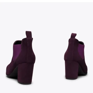 De Qualité MiMaO ShopOnline URBAN – Bottine à Talon AUBERGINE Avec élastique 15