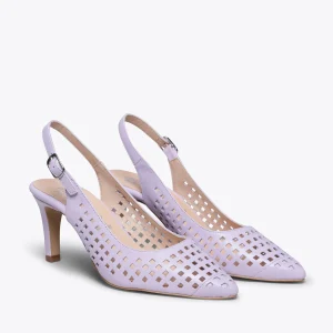 en vente MiMaO ShopOnline AJOURÉ- Chaussure Talon Ouvert LILA à Petits Trous 11