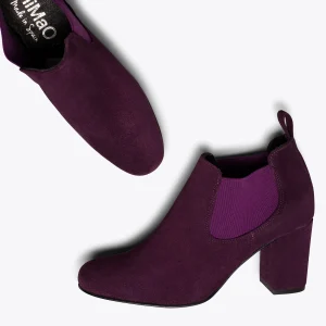 De Qualité MiMaO ShopOnline URBAN – Bottine à Talon AUBERGINE Avec élastique 13