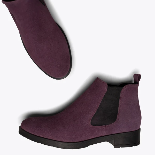 site soldes MiMaO ShopOnline PICADILLY – Bottines Chelsea AUBERGINE Pour Femme 6