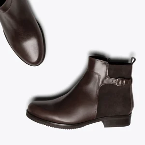 MiMaO ShopOnline DUO – Bottines Plates CHOCOLAT Avec Cuir Combiné guranteed de qualité 12