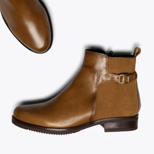 Meilleur Prix Garanti MiMaO ShopOnline DUO – Bottines Plates CAMEL Avec Cuir Combiné 12