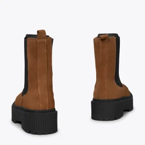 MiMaO ShopOnline GLASGOW – Bottines Hautes MARRON Avec Plateforme Track magasin solde 13