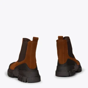 MiMaO ShopOnline BROOKLYN – Bottines Track MARRON Avec Bout En Caoutchouc en ligne vente 13