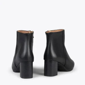 vente pas cher en ligne MiMaO ShopOnline CITY – Bottines En Cuir Nappa à Talon Large Et Bout Pointu Et Fin NOIR 13