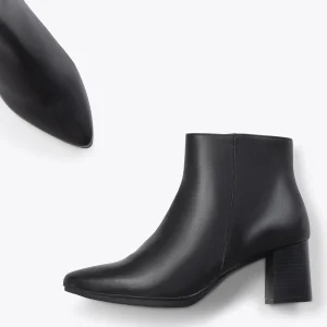 vente pas cher en ligne MiMaO ShopOnline CITY – Bottines En Cuir Nappa à Talon Large Et Bout Pointu Et Fin NOIR 11