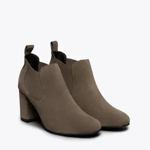 prix pas cher MiMaO ShopOnline URBAN – Bottine à Talon TAUPE Avec élastique 11