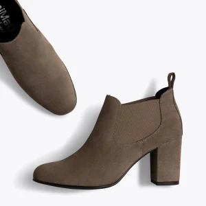 prix pas cher MiMaO ShopOnline URBAN – Bottine à Talon TAUPE Avec élastique 13