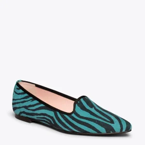 MiMaO ShopOnline SLIPPER ZÈBRE – Slipper Animal Print TURQUOISE ZÈBRE excellente qualité 15