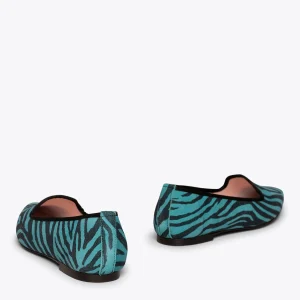 MiMaO ShopOnline SLIPPER ZÈBRE – Slipper Animal Print TURQUOISE ZÈBRE excellente qualité 13