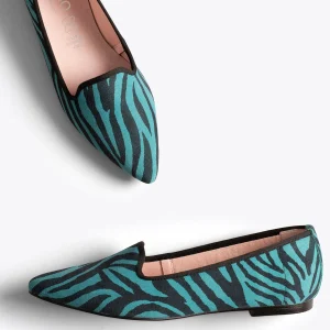 MiMaO ShopOnline SLIPPER ZÈBRE – Slipper Animal Print TURQUOISE ZÈBRE excellente qualité 11