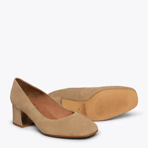 Satisfait ou Remboursé MiMaO ShopOnline FEMME – Escarpins Talon Moyen Et Bout Carré TAUPE 17